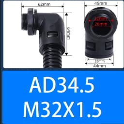Corrugated Pipe Turning Joint Electric Box Waterproof Protection Cable Plastic Fixed Head AD13 AD15.8 AD18.5 AD21.2 AD25 L Type