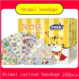 10-720pcs Cartoon Animal Pattern Band Aid Hemostasis Adhesive Bandages First Aid Emergency Kit Wound Plaster Patches for Kids