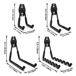Heavy Duty Metal Hook Garage Organizer Wall Mount Anti-slip Bicycle Hanger Hooks Storage Hook For Ladders Garden Tool