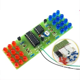 Red Blue Double Color Flashing Lights Kit Strobe NE555 + CD4017 Practice Learning DIY Electronic Kits