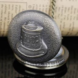 Vintage Bronze Quartz Pocket Watch Hell Bell Pattern Pendant Jewelry Chain Watch Men Women Clock Gift Collection