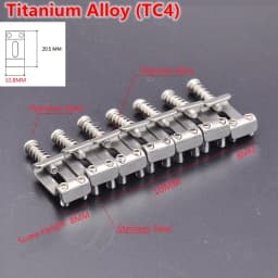 1 Set 10.5MM/10.8MM/11.3MM Stainless Steel / Titanium Alloy (TC4) Electric Guitar Bridge Saddle for Fende.r ST