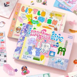 Mr. Paper Duplex Sticker Book 30Pcs, Korean Cute Style Creative Handbook Material for Calendar Card Album Scrapbooking Decor