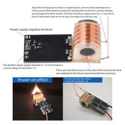 High Voltage Generator Module DC5-13 V to AC 10 kV–20 kV Arc Igniter High-Voltage Module Driver Board + Transformer