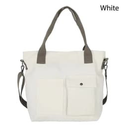 New Canvas Memorial Black Handbag Large Capacity Black Shoulder Bag Tote Bag Women's