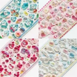Sanrio 3D Crystal Stickers – Suitable for Decorating Phone Cases, Journals, and Scrapbooks; Great as Gifts for Children