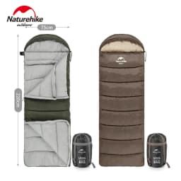 Naturehike Sleeping Bag Hollow Cotton Ultralight Winter for Adult Outdoor Camping Thicken Warm Waterproof Envelope Sleeping Bag