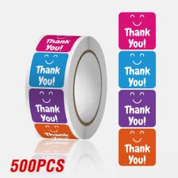 100-500Pcs Thank You Stickers 2.5cm Baking cake Packaging Envelope Sealing labels Small Business Decoration Wedding Stickers