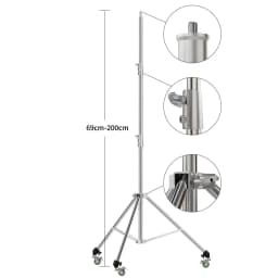 290cm Air Pressure Tripod Bearing 10kg for Camera Stainless Steel Light Stand For Ring Light Live Youtube and Photography Soft