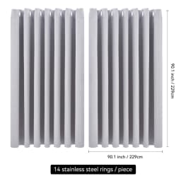 【Lifeideas】Solid Colour Grommet Top Polyester 100% Blackout Curtains Pair Home Decoration Windows Doors
