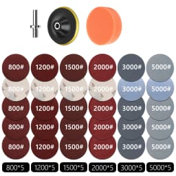 Car Polishing Sponge Pad Kit Wool Waxing Buffing Sponge Abrasive Disc Sandpaper For Sanding Headlight Refurbish Auto Detailing