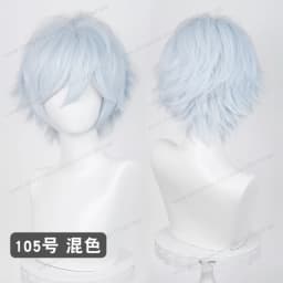 Anime Upgraded 32cm Short Flipped Ends Cosplay Wig Green Blue Purple Pink Man Women Heat Resistant Synthetic Hair