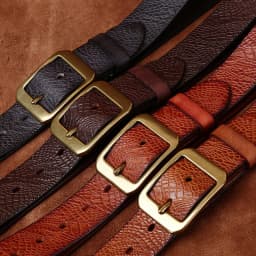 3.8CM Pure Cowhide High Quality Genuine Leather Belts for Men Brand Strap Male Brass Buckle Fancy Vintage Jeans Cowboy Cintos