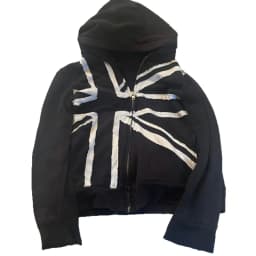 Men's Y2K Zip Up Hoodie Punk Graphic Patch Sweatshirt Gothic Streetwear Hip Hop Jacket