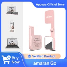 amaran Go Ultra-Compact Built-in Mirrored Mini LED Phone Light Magnetic Mount Versatile Flip Design for Vlog Selfies by Aputure