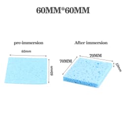 10pcs iron head cleaning sponge, high temperature resistant and thickened sponge, special for soldering iron holder.