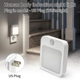 LED Night Lights With Motion Sensor EU US Plug In Dimmable Bedside Night Lamp for Hallway Bedroom Stairs Kitchen Room Decoration