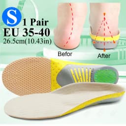 EiD Best Orthotic Gel Insoles Orthopedic Flat Foot Health Sole Pad For Shoes Insert Arch Support Pad For Plantar fasciiti Unisex