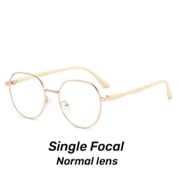 Retro Round Progressive Multifocus Reading Glasses Metal Frame Far Sight Glasses High Definition Anti-blue Presbyopia Glasses