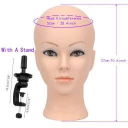 New Mannequin Head Wig Stand With Adjustable Wig Tripod Stand Holder For Wigs Making Display With T Pins /Wig Cap For Free Gift