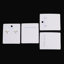 50Pcs Cardboard Paper Package Earring Cards For Ear Studs Hanging Board Plain Jewelry Accessories Display Holder Tag Gift