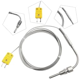 1pc EGT K Type Thermocouple Exhaust Probe High Temperature Sensors 1/8" NPT Threads 2m Cable Adjustable Pressure Lock