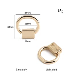 10/30/100PCS Metal Leaf Shape Bag Anchor D-ring For DIY Leather Shoulder Handbag Straps Hanger Hooks Connector Clips Accessories