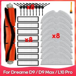 Fit For ( Dreame D9 Max, L10 Pro, D9 Pro, D9 Mistral Pro, Trouver Robot LDS Vacuum-Mop Finder ) Part Brush Mop Filter Water Tank