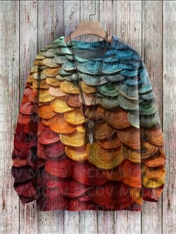 Rainbow Art Casual Multicolor Print Knit Pullover Sweater Men's For Women's Pullover