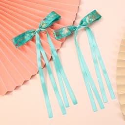 2pcs Long Tassel Ribbon Hairpin Cute Candy Bow Clip for Women Girls Party Gifts Headwear Side Clips Hair Accessories Wholesale