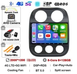 Android 16 Carplay For Jeep Compass Patriot 2010 2011 2012 2013 2014 2015 2016 Car Radio Multimedia Player Stereo Head Unit 2din