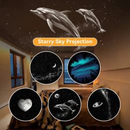 USB LED Star Galaxy Projector Lamp Moon Earth Wall Ceiling Decor Lighting Switchable Pattern Projection Night Light for Bedroom