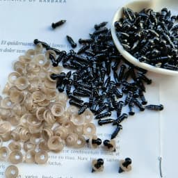 100pcs 200pcs 500pcs Black Plastic Eyes Craft Doll Decorative Accessories Safety Eye Toys Animal Threaded Eyes Doll Toys 5-14mm