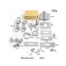 1/5Sets Stainless Steel Metal Rectangle Hanger Clasp Locks For DIY Craft Handbags Purse Bags Belt Buckles Hardware Accessories