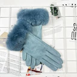 Winter Women Keep Warm Plus Velvet Touch Screen Thicken Plush Wrist Suede Gloves Solid Simple Elegant Soft Drive Cycling