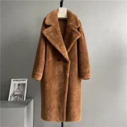 Solid Color Sheep Shearing Jacket Warm Wool Fur Coat Women Korean Fur Jackets Women Tops Casual Mid-length Fur Coats Zm944