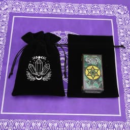 1Pcs 13x18cm Tarot Storage Velvet Bag Drawstring Pocket Board Game Card Embroidery Package Witchcraft Supplies for Altar Tarot