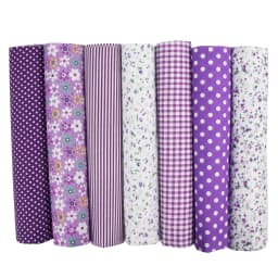 7PCS 25 X 25cm/50 X 50cm Squares Cotton Craft Fabric Cloths for DIY Bundle Patchwork Quilting Sewing Scrapbooking Art Craft