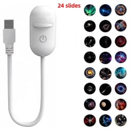 36 Slides Rotatable Galaxy Starry Sky Projector Portable Car Home Decor 2-in-1 Wiring-free Led Atmosphere Lamp Kids Adult Gifts