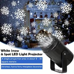 LED USB Snowflake Projector Holiday Outdoor Lamp Christmas Light Projection New Year Party Snow Spotlight