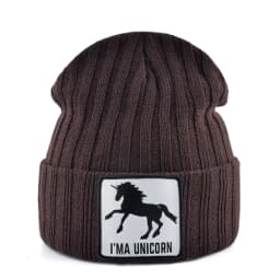 Knitted Skullies Beanie With Animals Patch Men Women Outdoor Casual Sport Hats Autumn Winter Solid Color Hip Hop Beanies