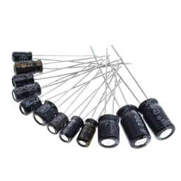 TZT 120pcs 12 value kit 1uF-470uF Electrolytic Capacitor Package 1UF 2.2UF 3.3UF 4.7UF 10UF 22UF 33UF 47UF 100UF 220UF