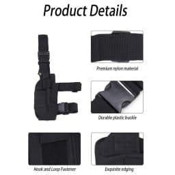 Universal Drop Leg Holster Thigh Platform Tactical MOLLE Gun Holster for Hunting Paintball Panel with Adjustable Molle Straps