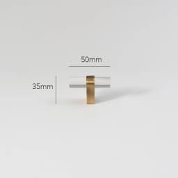 Smoky Gray Acrylic+Brass for Furniture Handles and Knobs Kitchen Doors Cabinet Drawer T Bar Funiture Wardrobe Appliance Handle