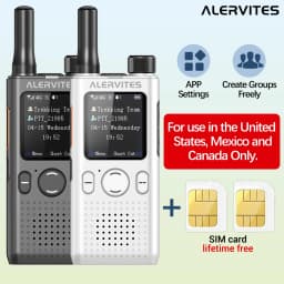 Baofeng ALERVITES AT1 POC Two Way Radio | Lifetime Free Global Service, Freely Create & Manage Teams, 4G/5G Cellular Network