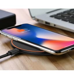 Ultra thin Wireless Charger Pad Stand Mobile Phone Fast Charging Station For iPhone 17 16 15 14 13 12 11 Samsung S24 S23 Xiaomi