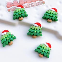 10Pcs New Cute Mini Christmas Series Flat Back Resin Cabochons Scrapbooking DIY Jewelry Craft Decoration Accessorie