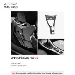 Betterhumz For BMW 3 Series E90 E92 E93 Car Interior Trim Made of Alcantara Center Console Gear Shift Panel Cover Accessories
