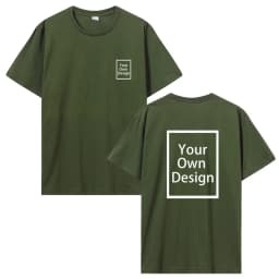 Custom Cotton Customized Print Short Sleeve T Shirt Summer Tops Tees DIY Your Like Photo Or Logo Cotton T-shirt Men Clothing
