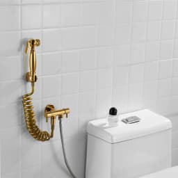Brass Vintage Spray Gun Kitchen Pull-Out Flush Head Bathroom Toilet Companion Booster Flusher 9285K